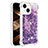 Coque Silicone Housse Etui Gel Bling-Bling S01 pour Apple iPhone 14 Violet