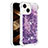 Coque Silicone Housse Etui Gel Bling-Bling S01 pour Apple iPhone 15 Plus Violet