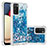 Coque Silicone Housse Etui Gel Bling-Bling S01 pour Samsung Galaxy A03s Bleu