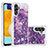 Coque Silicone Housse Etui Gel Bling-Bling S01 pour Samsung Galaxy A04s Violet