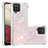 Coque Silicone Housse Etui Gel Bling-Bling S01 pour Samsung Galaxy A12 Nacho Rose