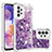 Coque Silicone Housse Etui Gel Bling-Bling S01 pour Samsung Galaxy A23 4G Violet