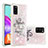 Coque Silicone Housse Etui Gel Bling-Bling S01 pour Samsung Galaxy A41 Rose