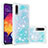 Coque Silicone Housse Etui Gel Bling-Bling S01 pour Samsung Galaxy A50 Bleu Ciel