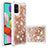 Coque Silicone Housse Etui Gel Bling-Bling S01 pour Samsung Galaxy A51 4G Or