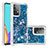 Coque Silicone Housse Etui Gel Bling-Bling S01 pour Samsung Galaxy A52 4G Bleu