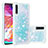 Coque Silicone Housse Etui Gel Bling-Bling S01 pour Samsung Galaxy A70 Bleu Ciel