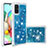 Coque Silicone Housse Etui Gel Bling-Bling S01 pour Samsung Galaxy A71 4G A715 Bleu