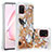 Coque Silicone Housse Etui Gel Bling-Bling S01 pour Samsung Galaxy A81 Or