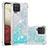 Coque Silicone Housse Etui Gel Bling-Bling S01 pour Samsung Galaxy F12 Bleu Ciel