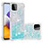 Coque Silicone Housse Etui Gel Bling-Bling S01 pour Samsung Galaxy F42 5G Bleu Ciel