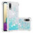 Coque Silicone Housse Etui Gel Bling-Bling S01 pour Samsung Galaxy M02 Bleu Ciel