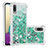 Coque Silicone Housse Etui Gel Bling-Bling S01 pour Samsung Galaxy M02 Vert