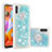 Coque Silicone Housse Etui Gel Bling-Bling S01 pour Samsung Galaxy M11 Bleu Ciel