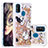 Coque Silicone Housse Etui Gel Bling-Bling S01 pour Samsung Galaxy M21 Or