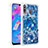 Coque Silicone Housse Etui Gel Bling-Bling S01 pour Samsung Galaxy M30 Bleu