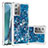 Coque Silicone Housse Etui Gel Bling-Bling S01 pour Samsung Galaxy Note 20 5G Bleu