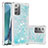 Coque Silicone Housse Etui Gel Bling-Bling S01 pour Samsung Galaxy Note 20 5G Bleu Ciel