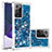 Coque Silicone Housse Etui Gel Bling-Bling S01 pour Samsung Galaxy Note 20 Ultra 5G Bleu