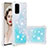 Coque Silicone Housse Etui Gel Bling-Bling S01 pour Samsung Galaxy S20 5G Bleu Ciel