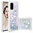 Coque Silicone Housse Etui Gel Bling-Bling S01 pour Samsung Galaxy S20 Argent