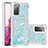 Coque Silicone Housse Etui Gel Bling-Bling S01 pour Samsung Galaxy S20 FE 4G Bleu Ciel