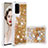 Coque Silicone Housse Etui Gel Bling-Bling S01 pour Samsung Galaxy S20 Or