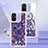 Coque Silicone Housse Etui Gel Bling-Bling S01 pour Xiaomi Redmi 12C 4G Violet