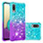 Coque Silicone Housse Etui Gel Bling-Bling S02 pour Samsung Galaxy A02 Bleu Ciel