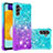 Coque Silicone Housse Etui Gel Bling-Bling S02 pour Samsung Galaxy A13 5G Bleu Ciel