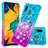 Coque Silicone Housse Etui Gel Bling-Bling S02 pour Samsung Galaxy A20 Bleu Ciel