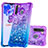 Coque Silicone Housse Etui Gel Bling-Bling S02 pour Samsung Galaxy A21 European Violet