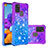 Coque Silicone Housse Etui Gel Bling-Bling S02 pour Samsung Galaxy A21s Violet