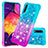 Coque Silicone Housse Etui Gel Bling-Bling S02 pour Samsung Galaxy A30S Bleu Ciel