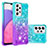 Coque Silicone Housse Etui Gel Bling-Bling S02 pour Samsung Galaxy A33 5G Bleu Ciel