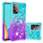 Coque Silicone Housse Etui Gel Bling-Bling S02 pour Samsung Galaxy A52 4G Bleu Ciel