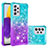 Coque Silicone Housse Etui Gel Bling-Bling S02 pour Samsung Galaxy A73 5G Bleu Ciel