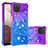 Coque Silicone Housse Etui Gel Bling-Bling S02 pour Samsung Galaxy F12 Violet