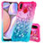 Coque Silicone Housse Etui Gel Bling-Bling S02 pour Samsung Galaxy M01s Rose