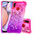 Coque Silicone Housse Etui Gel Bling-Bling S02 pour Samsung Galaxy M01s Rose Rouge