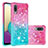 Coque Silicone Housse Etui Gel Bling-Bling S02 pour Samsung Galaxy M02 Rose