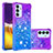 Coque Silicone Housse Etui Gel Bling-Bling S02 pour Samsung Galaxy M34 5G Violet