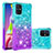 Coque Silicone Housse Etui Gel Bling-Bling S02 pour Samsung Galaxy M51 Bleu Ciel