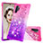 Coque Silicone Housse Etui Gel Bling-Bling S02 pour Samsung Galaxy Note 10 Plus 5G Rose Rouge