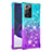 Coque Silicone Housse Etui Gel Bling-Bling S02 pour Samsung Galaxy Note 20 Ultra 5G Bleu Ciel