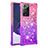 Coque Silicone Housse Etui Gel Bling-Bling S02 pour Samsung Galaxy Note 20 Ultra 5G Rose Rouge