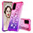 Coque Silicone Housse Etui Gel Bling-Bling S02 pour Samsung Galaxy S20 5G Rose Rouge