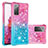 Coque Silicone Housse Etui Gel Bling-Bling S02 pour Samsung Galaxy S20 FE 4G Rose