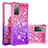 Coque Silicone Housse Etui Gel Bling-Bling S02 pour Samsung Galaxy S20 FE 4G Rose Rouge