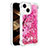 Coque Silicone Housse Etui Gel Bling-Bling S03 pour Apple iPhone 14 Plus Rose Rouge